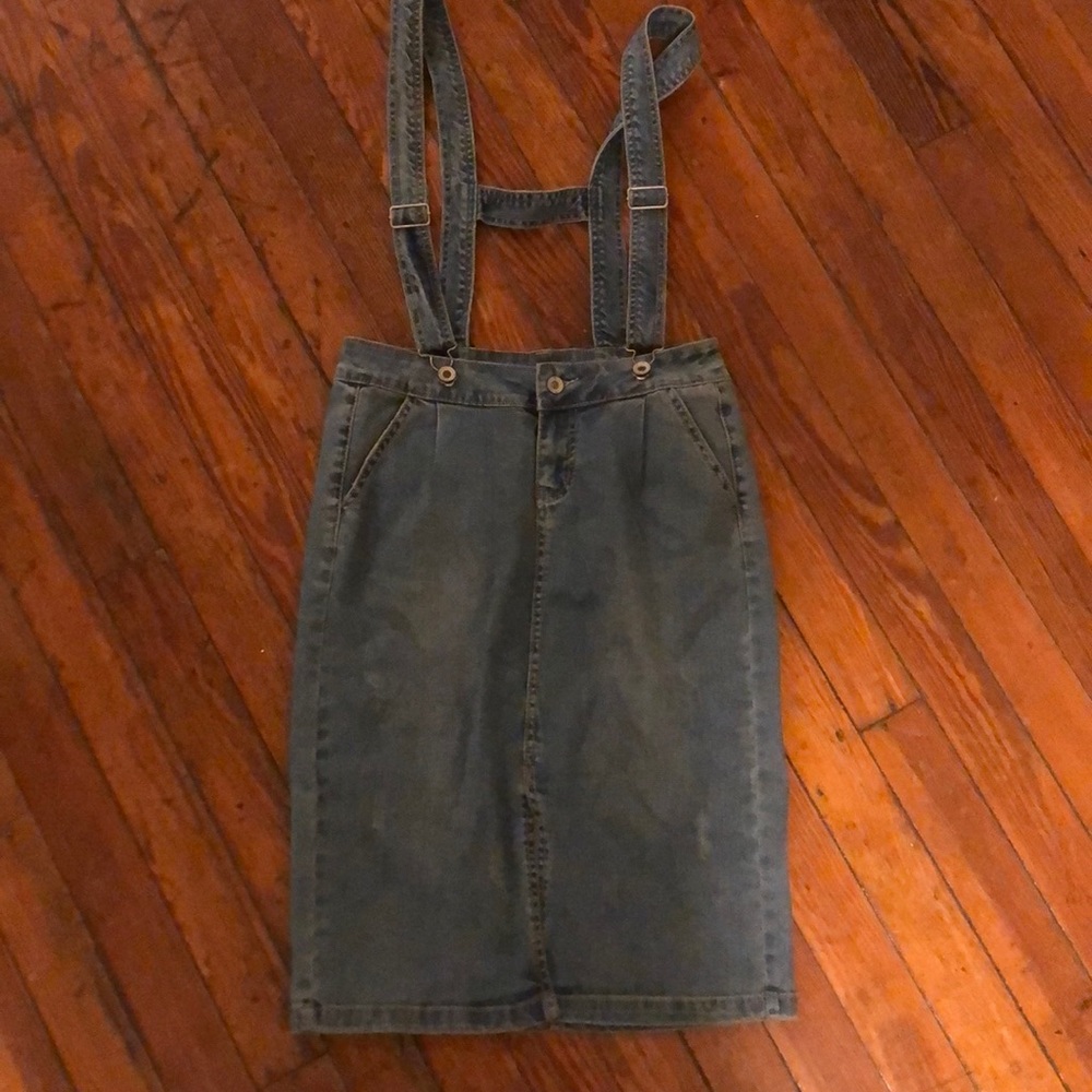 Never worn denim jumper skirt
